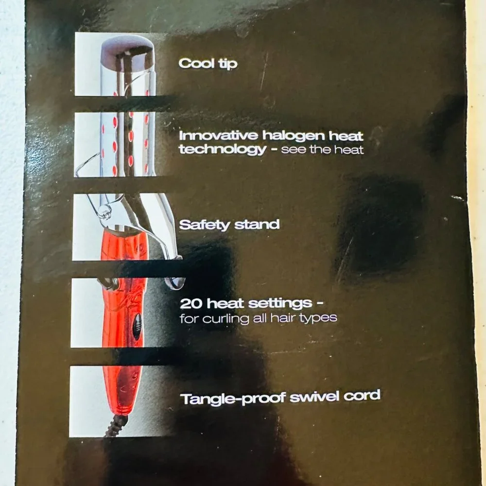 Revlon Radiance 1 inch Curling Iron Styling Iron Halogen Heat Technology Curls